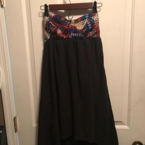 Billabong Size Large Colorful Strapless Dress